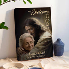 Custom Photo Safe In The Arms Of Jesus - Personalized Customized Canvas - Memorial Gift For Family Members