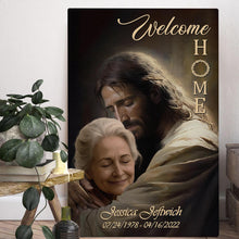 Custom Photo Safe In The Arms Of Jesus - Personalized Customized Canvas - Memorial Gift For Family Members