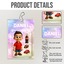 Custom Photo Child Character Toy Figure Packaging Toy Box Style - Personalized Customized Acrylic Car Ornament - Gift For Kids, Family Members and Friends