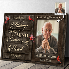 You're Always On My Mind - Personalized Customized Canvas - Memorial Gift For Family Members