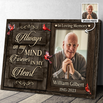 You're Always On My Mind - Personalized Customized Canvas - Memorial Gift For Family Members