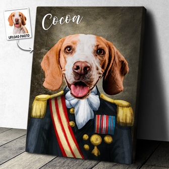 Custom Photo Funny Pet Portrait - Personalized Customized Canvas - Gift For Pet Lovers, Dog Lovers