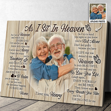 Never Left You Canvas - Customize Canvas For Wife - Gift For Sympathy Father - Rest In Peace - Loss of Mother - Memorial In Heaven Canvas