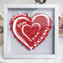 Rosey From Mom To Grandma - Personalized Custom Flower Shadow Box - Mother's Day Gifts For Mom, Grandma, Wife, Her