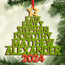 Christmas Family Together Forever - Personalized Wooden Cutout Ornament - Christmas Family Gifts