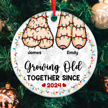 A Lifetime Is Never Enough With You - Customized Personalized Ceramic Ornament - Christmas Gift For Couple Husband Wife