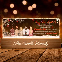 Keep The Light On - Customized Personalized Acrylic LED Night Light - Memorial Gifts For Family, Loss