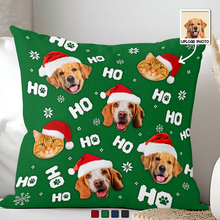 Custom Photo Pet Merry Christmas - Customized Personalized Pillow - Pet Gift For Dog Cat Pet Lover