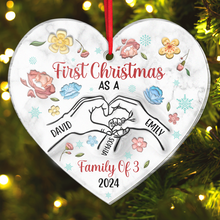 First Christmas As A Family - Personalized Custom Acrylic Ornament - Christmas Gift For Family