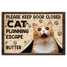 Custom Photo Cats Planning Escape - Personalized Doormat - Gift For Pet Dog Cat Lover