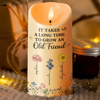 Flowers Garden Custom LED Candle - Personalized Candle LED Light - Gift For Besties, Sisters, Soul Sisters