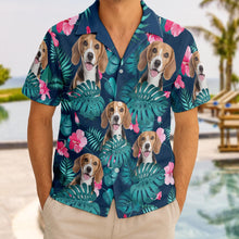 Custom Pet Photo Flowery - Personalized Customized Hawaiian Shirt - Lovely Gift For Pet Lovers