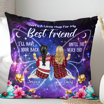 Here's A Little Hug For My Best Friend - Customized Personalized Pillow - Christmas Gift For Bestie Best Friend