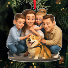 Custom Photo Our Family Christmas - Personalized Acrylic Ornament - Christmas Gift For Family Member, Grandparents, Friends