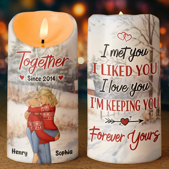 Warm Christmas With Romantic Candle LED - Personalized Candle LED Light - Christmas Gift For Couples, Lovers, Husband Wife