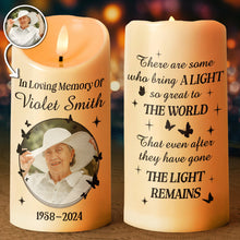 Custom Photo Memory Of You - Customized Personalized Candle LED Light - Memorial Gift For Loss Family