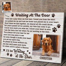 Waiting At The Door - Personalized Customized Canvas - Gift For Pet Lovers, Dog Lovers, Cat Lovers