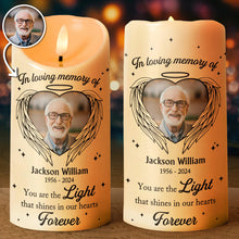 In Loving Memory Of - Customized Personalized Candle LED Light - Memorial Gift For Loss