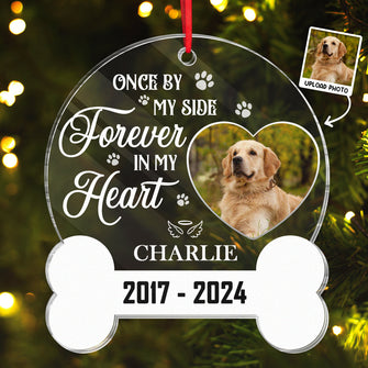 Custom Photo Forever In My Heart - Personalized Customized Ornament - Memorial Gifts For Pet Lovers