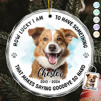 Custom Photo Of Your Cute Pet - Personalized Glass Ornament - Memorial Gift For Pet Lover