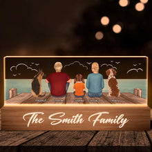 Family Sitting - Customized Acrylic LED Night Light - Gifts For Family