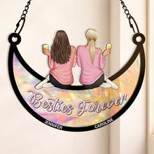 Besties Forever - Personalized Acrylic Window Suncatcher Ornament - Gift For Best Friends, BFF, Sisters