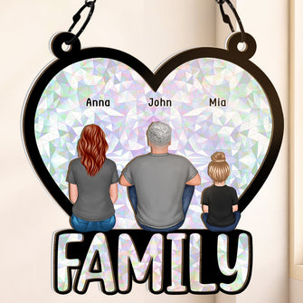 The Most Important Thing In The World Is Family And Love - Personalized Acrylic Window Suncatcher Ornament - Christmas Gift For Family Members