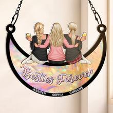 Besties Forever - Personalized Acrylic Window Suncatcher Ornament - Gift For Best Friends, BFF, Sisters