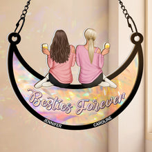 Besties Forever - Personalized Acrylic Window Suncatcher Ornament - Gift For Best Friends, BFF, Sisters