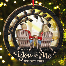 You & Me We Got This - Customized Personalized Mirror Wooden Ornament- Gift For Couple