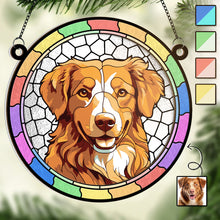 Custom Photo Pet Stained Glass - Personalized Acrylic Window Suncatcher Ornament - Gift For Pet Lovers