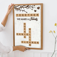 Together We Make A Family Crossword Canvas - Personalized Customized Canvas - Gifts For Family Members
