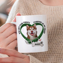 You Left Paw Prints Memorial - Photo Customized Personalized Mug - Gifts For Dog Lovers