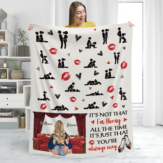 Personalized Blanket Fleece Blanket - Gift For Husband Wife - All The Time It's Just That You're Always Beautiful