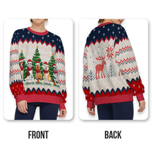 Winter Christmas Puppies - Ugly Sweater - Gifts For Dog Lovers, Dog Mom Personalized Custom Ugly Sweater