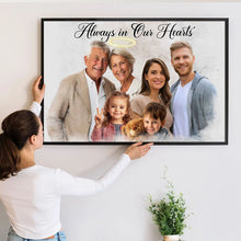 Custom Combine Photos Loved One With Quotes, Adding Halo To Deceased One - Personalized Customized Canvas - Gift For Family Members