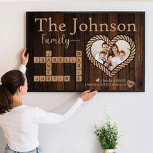 Custom Photo Family A Little Bit Of Crazy - Personalized Customized Canvas - Gift For Family Members