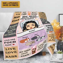 Dog Mom's Official Snuggle Blanket - Pet Blanket - Gifts For Cat Lovers - Personalized Custom Blanket