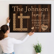 A Little Bit Of Crazy - Customized Family Name Canvas - Gift For Family Members