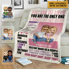 Personalized Fleece Blanket - I Married You Because I Can't Live Without You - Gift For Couples