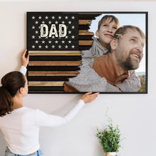 Custom Photo Fatherhood - Customized Personalized Canvas - Father's Day Gift Ideas For Family Members, Father, Dad, Grandpa