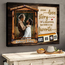 Every Love Story Is Beautiful - Custom Photo, Personalized Custom Framed Canvas Wall Art