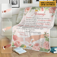 I Love You You Are Awesome Mommy - Family Personalized Custom Baby Blanket - Baby Shower Gift, Gift For First Mom