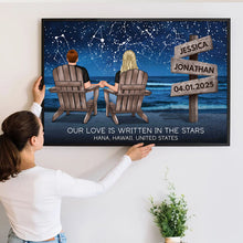 Our Love Is Written In The Stars - Personalized Customized Canvas - Gifts For Couple, Anniversary, Him, Her