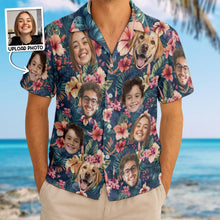 Custom Photo With Beloved Ones Tropical - Personalized Customized Hawaiian Shirt - Gift For Family Members, Best Friends