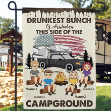 We're Drunks We Go Camping, Stars And Stripe Gift For Campers Personalized Custom Flag