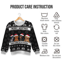 Merry Woofmas - Ugly Sweater - Christmas Gifts For Dog Lovers Personalized Custom Ugly Sweatershirt