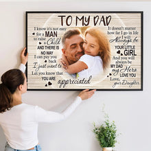 I Know It's Not Easy - Personalized Customized Canvas - Gift For Father