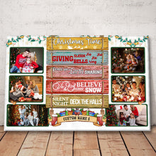 Custom Photo Personalized Canvas Wall Art Christmas Time Family Christmas Gifts