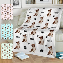 Custom Photo Colorful Upload Pet Image - Gift For Dog Lovers - Personalized Blanket